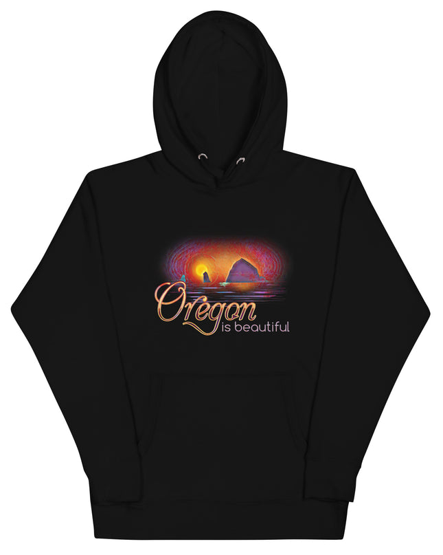 Oregon is Beautiful - Haystack Rock - Unisex Hoodie