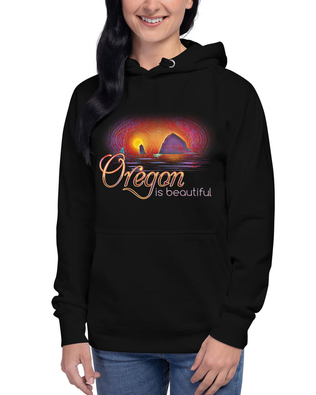Oregon is Beautiful - Haystack Rock - Unisex Hoodie