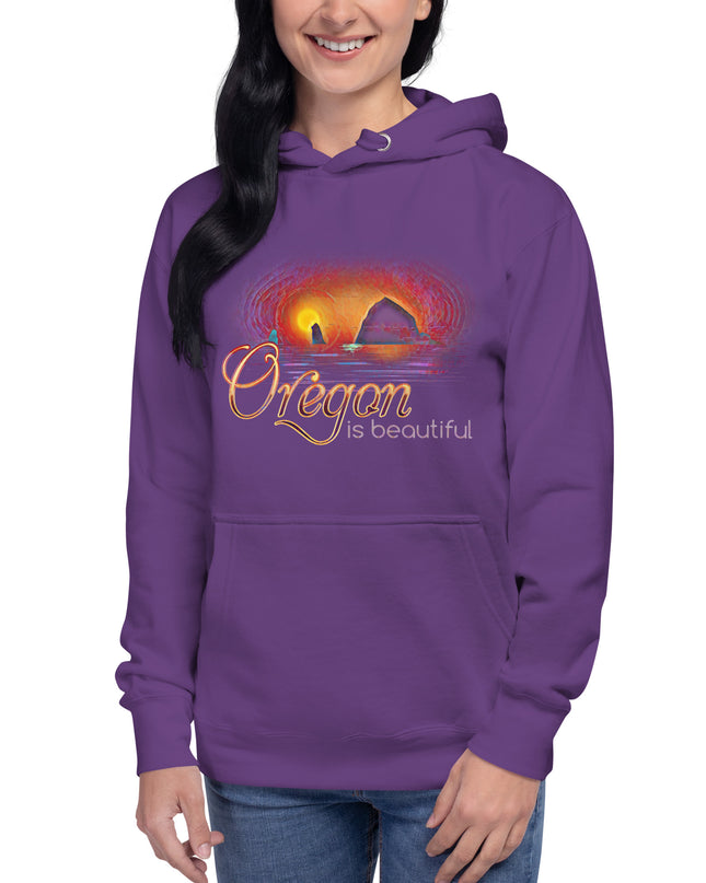 Oregon is Beautiful - Haystack Rock - Unisex Hoodie