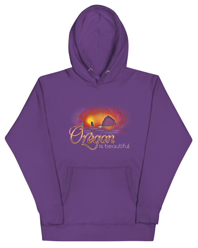 Oregon is Beautiful - Haystack Rock - Unisex Hoodie