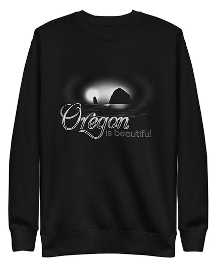 Oregon is Beautiful/ BW - Unisex Premium Sweatshirt