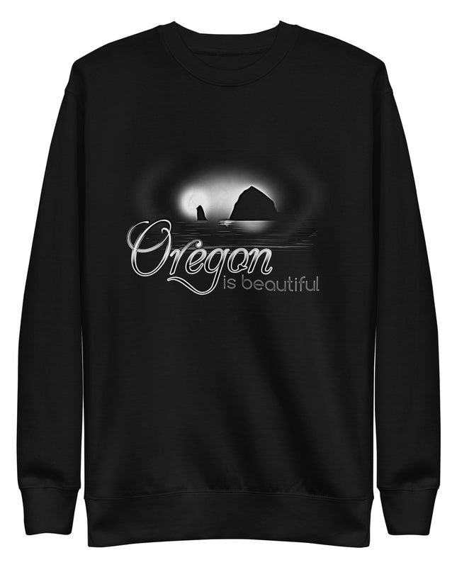 Oregon is Beautiful/ BW - Unisex Premium Sweatshirt