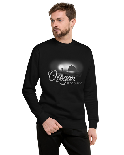 Oregon is Beautiful/ BW - Unisex Premium Sweatshirt