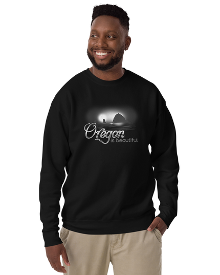 Oregon is Beautiful/ BW - Unisex Premium Sweatshirt