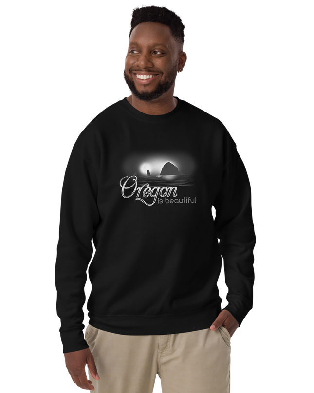 Oregon is Beautiful/ BW - Unisex Premium Sweatshirt