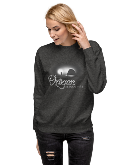 Oregon is Beautiful/ BW - Unisex Premium Sweatshirt