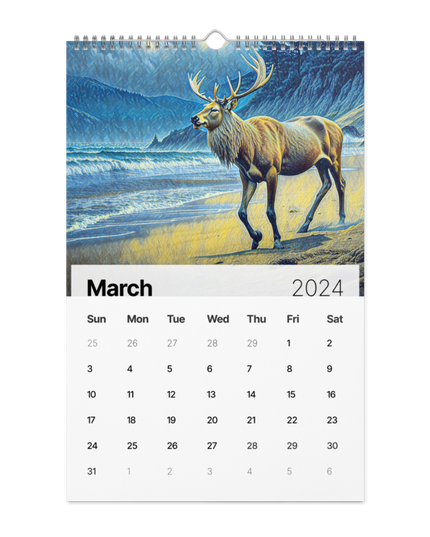 Oregon - Digital Art - Wall calendar (2024)