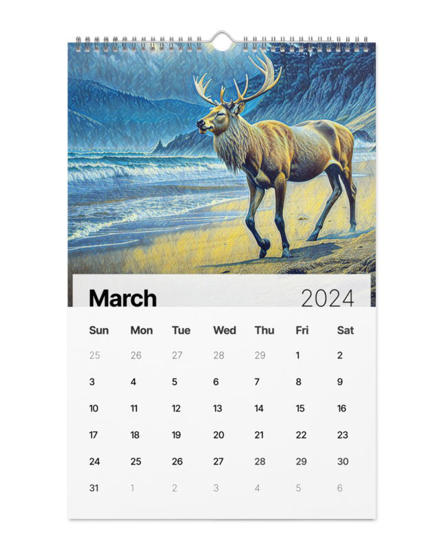 Oregon - Digital Art - Wall calendar (2024)