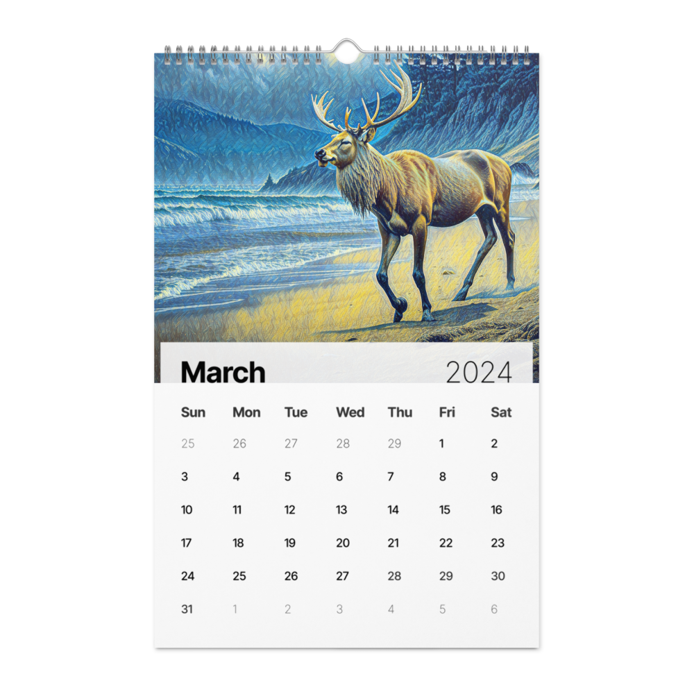 Oregon - Digital Art - Wall calendar (2024)