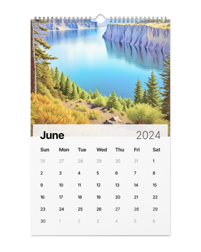 Oregon - Digital Art - Wall calendar (2024)
