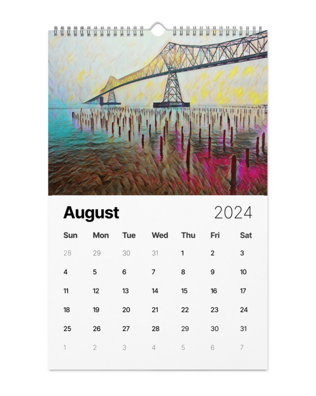 Oregon - Digital Art - Wall calendar (2024)