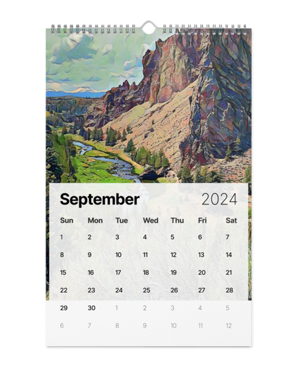 Oregon - Digital Art - Wall calendar (2024)
