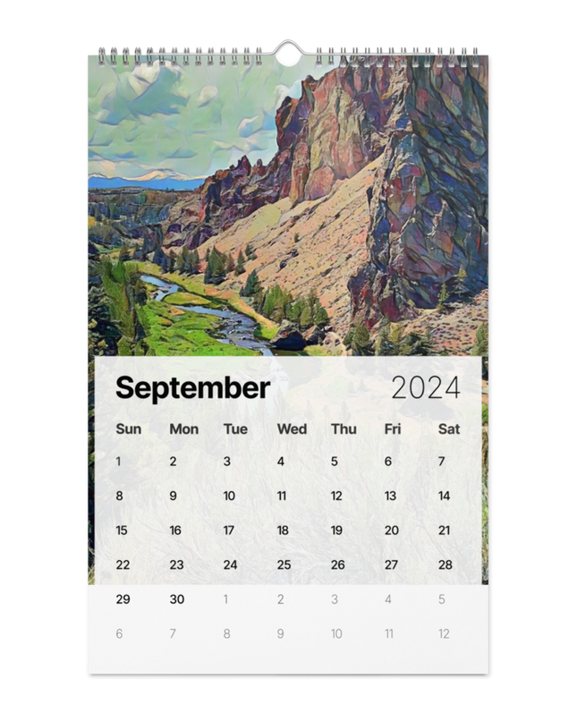 Oregon - Digital Art - Wall calendar (2024)