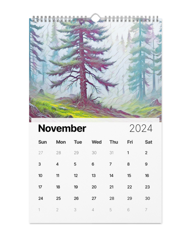 Oregon - Digital Art - Wall calendar (2024)