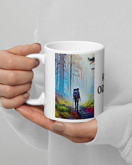 Hike Oregon - White glossy mug