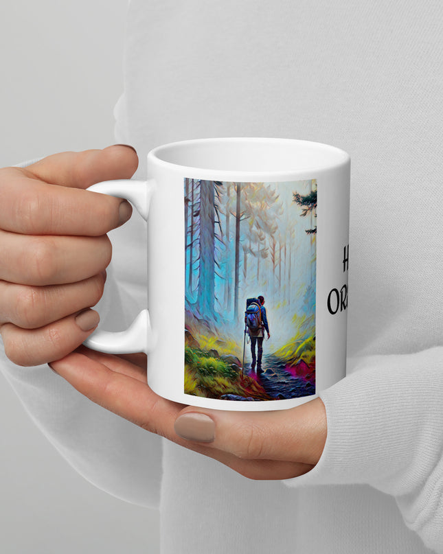Hike Oregon - White glossy mug