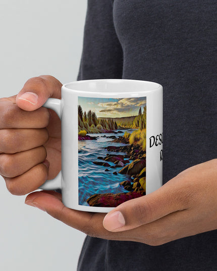 Deschutes River - White glossy mug