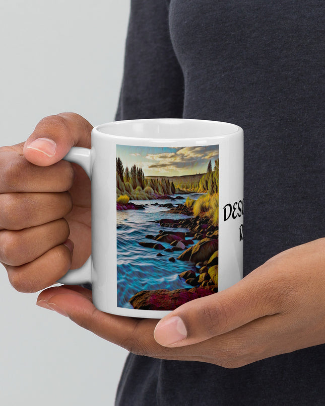 Deschutes River - White glossy mug