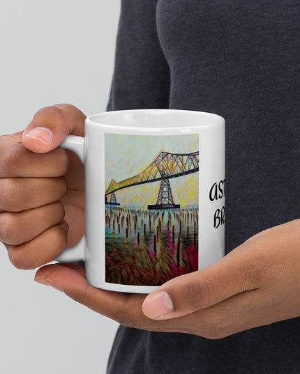 Astoria Bridge - White glossy mug