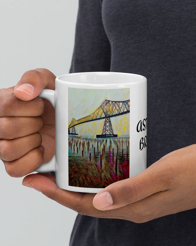 Astoria Bridge - White glossy mug