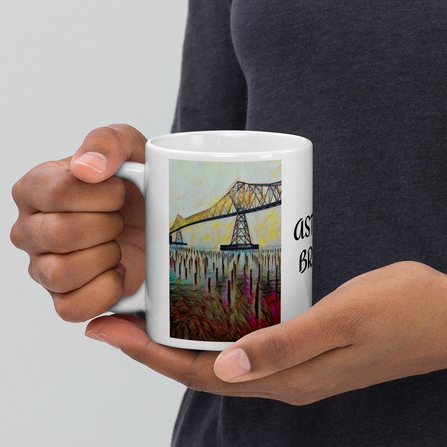 Astoria Bridge - White glossy mug