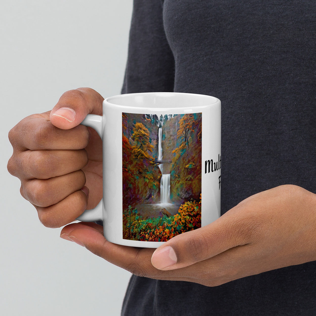 Multnomah Falls - White glossy mug