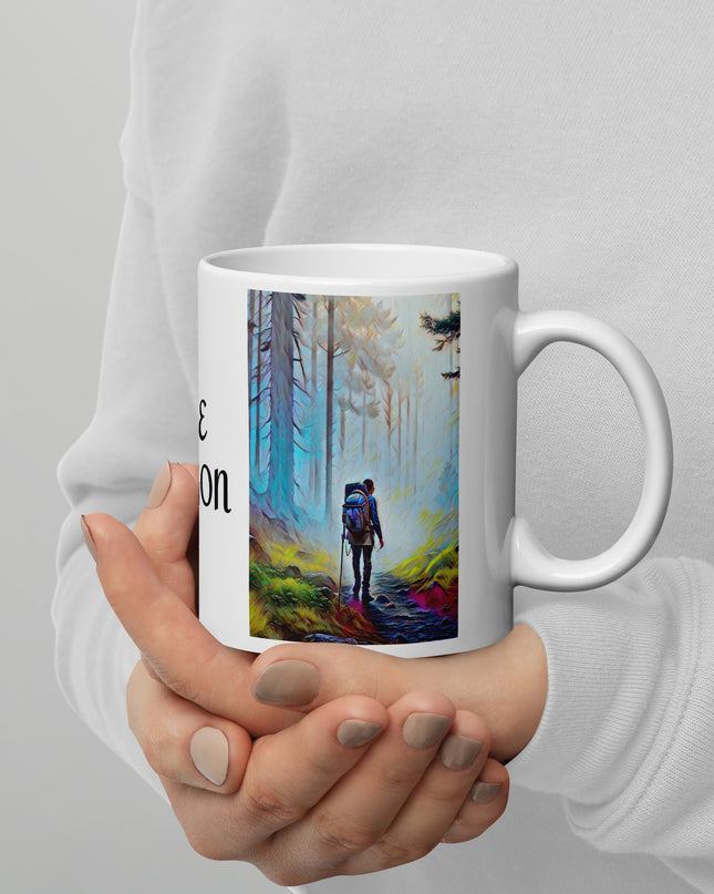 Hike Oregon - White glossy mug