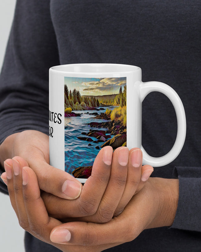 Deschutes River - White glossy mug