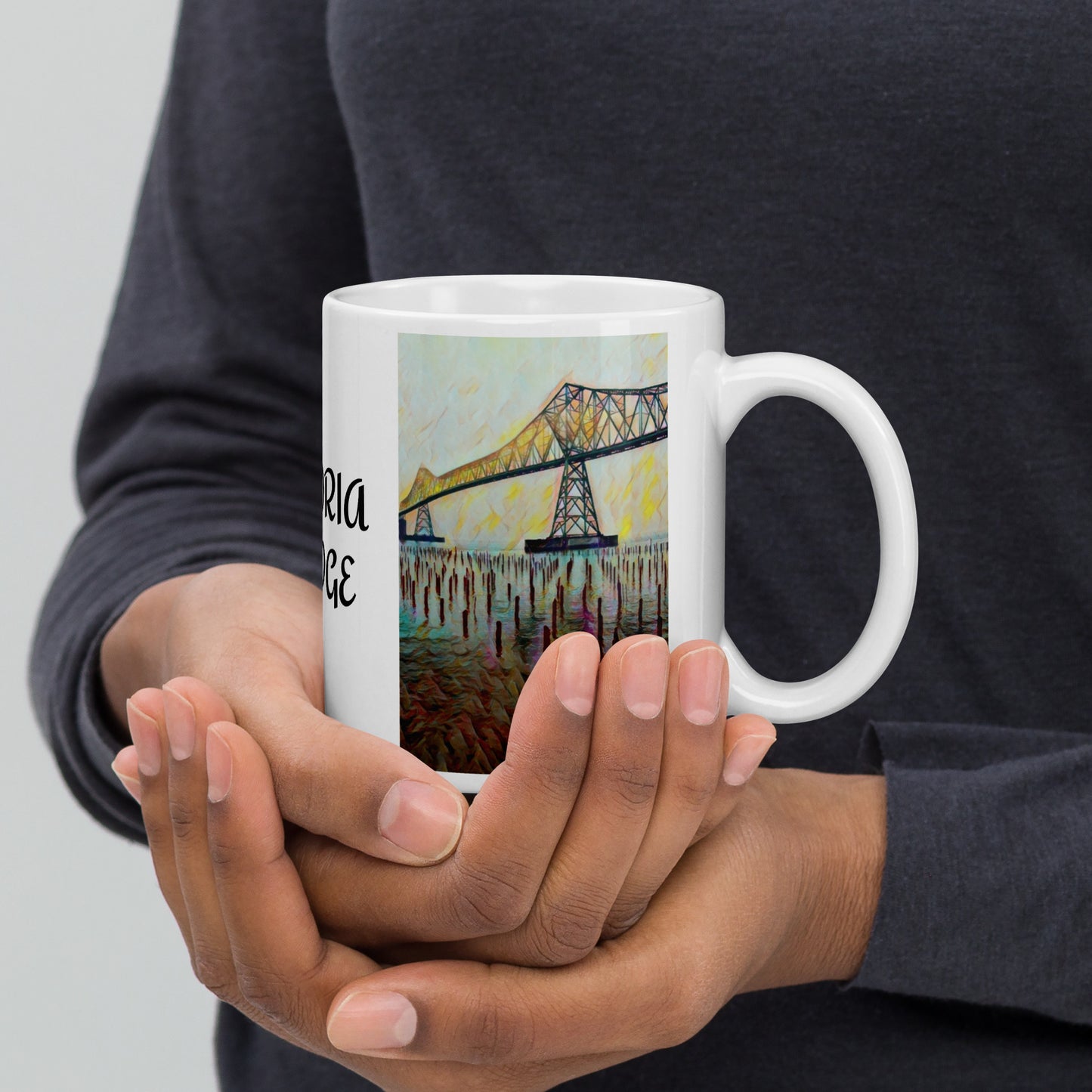 Astoria Bridge - White glossy mug