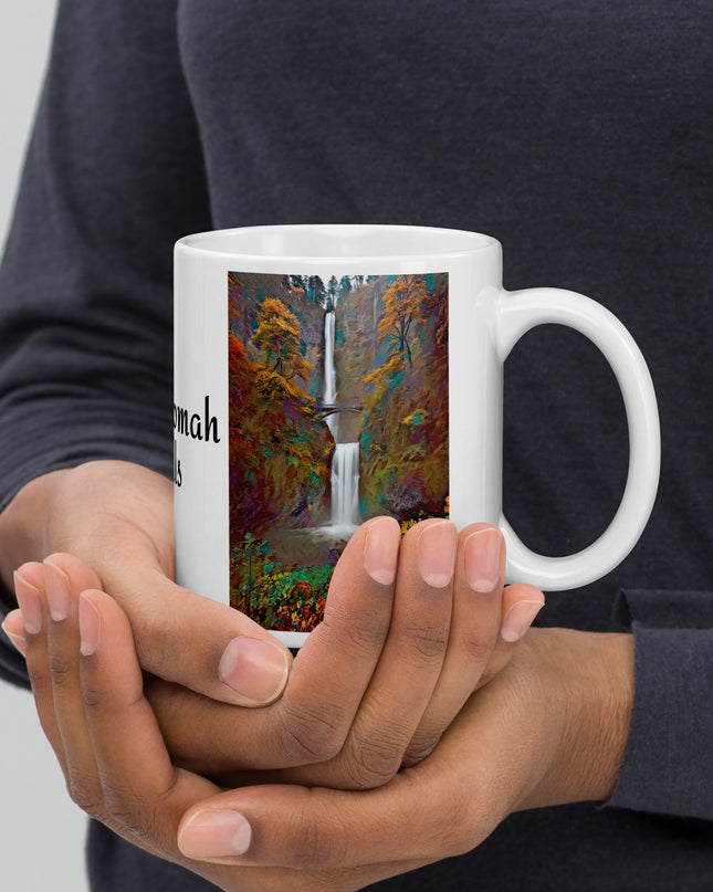 Multnomah Falls - White glossy mug