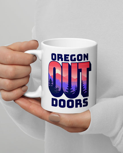 Oregon Out Doors - White glossy mug