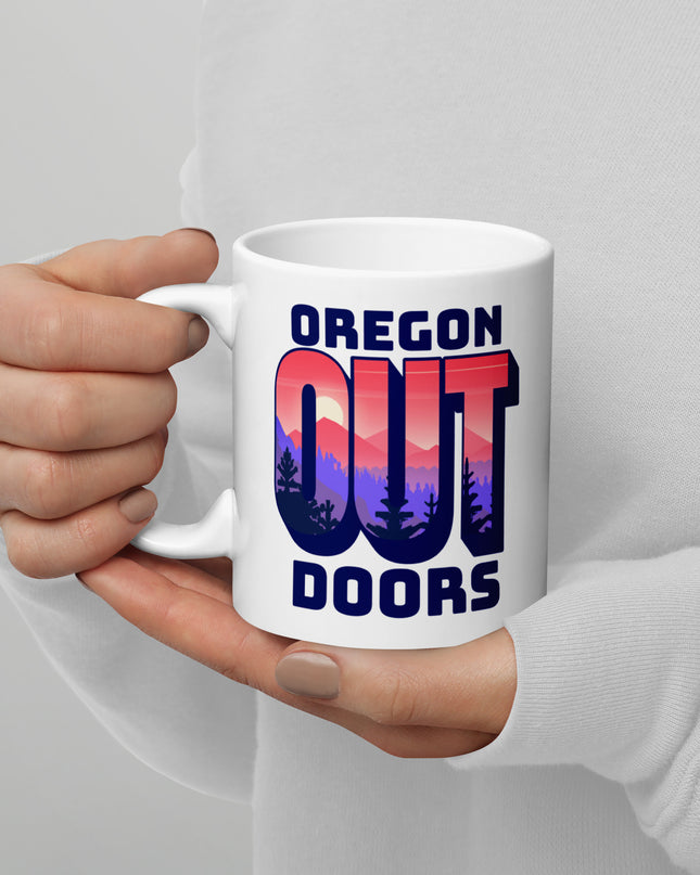 Oregon Out Doors - White glossy mug