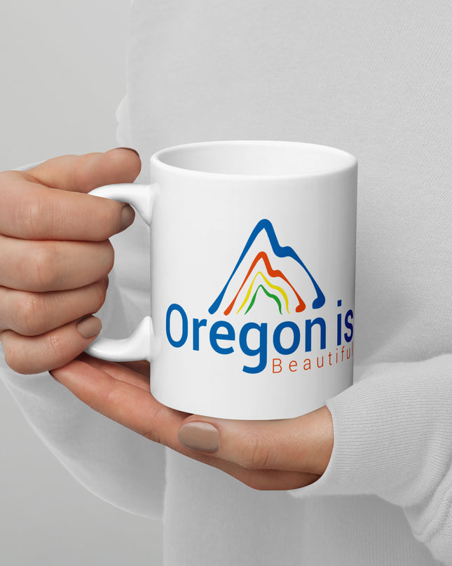 Oregon is Beautiful/2 - White glossy mug