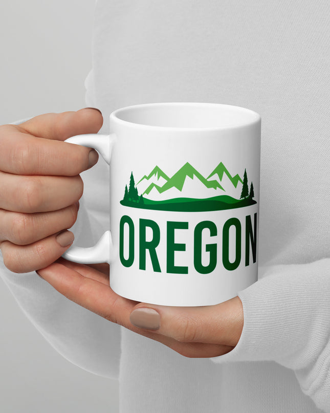 Keep Oregon Green - White glossy mug