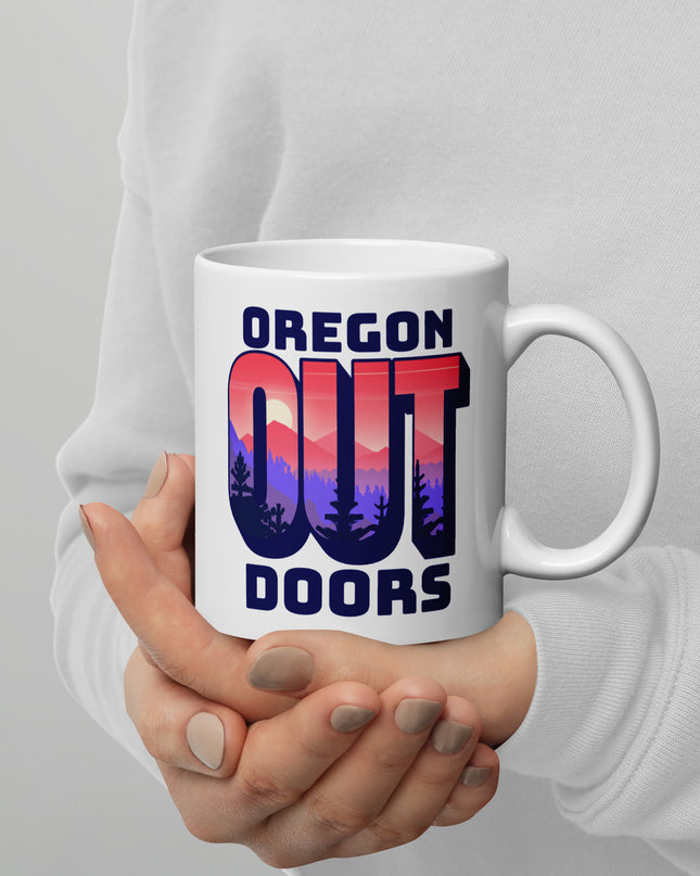 Oregon Out Doors - White glossy mug