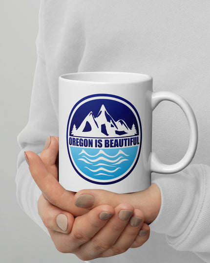 Oregon is Beautiful - White glossy mug