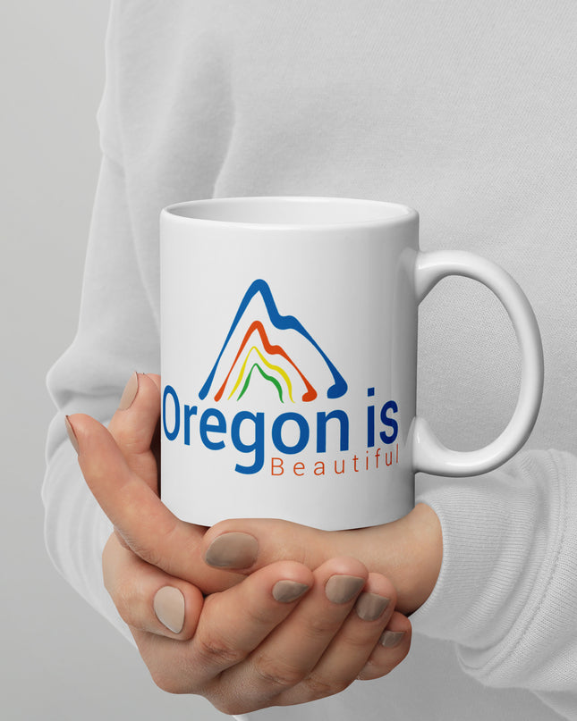 Oregon is Beautiful/2 - White glossy mug