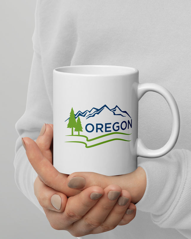 Oregon - White glossy mug