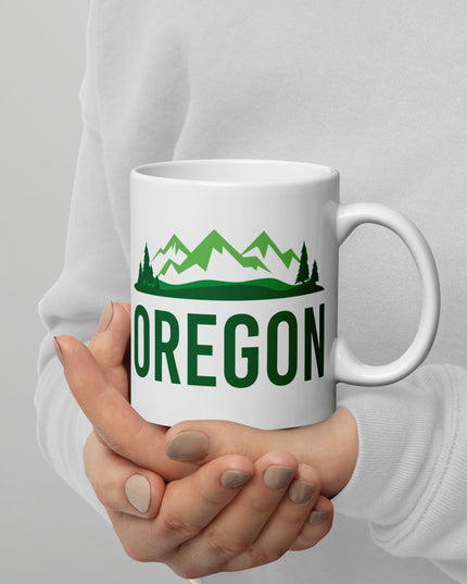Keep Oregon Green - White glossy mug