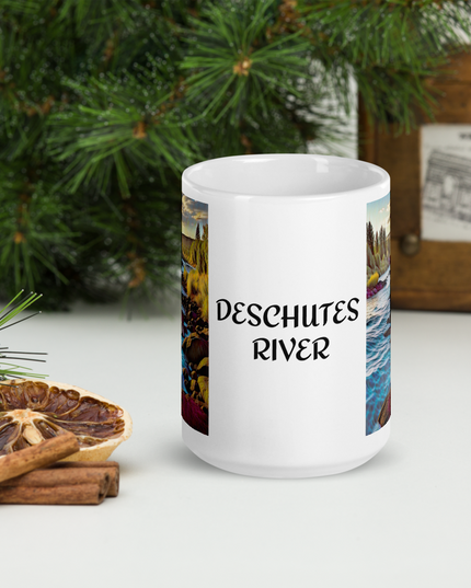 Deschutes River - White glossy mug