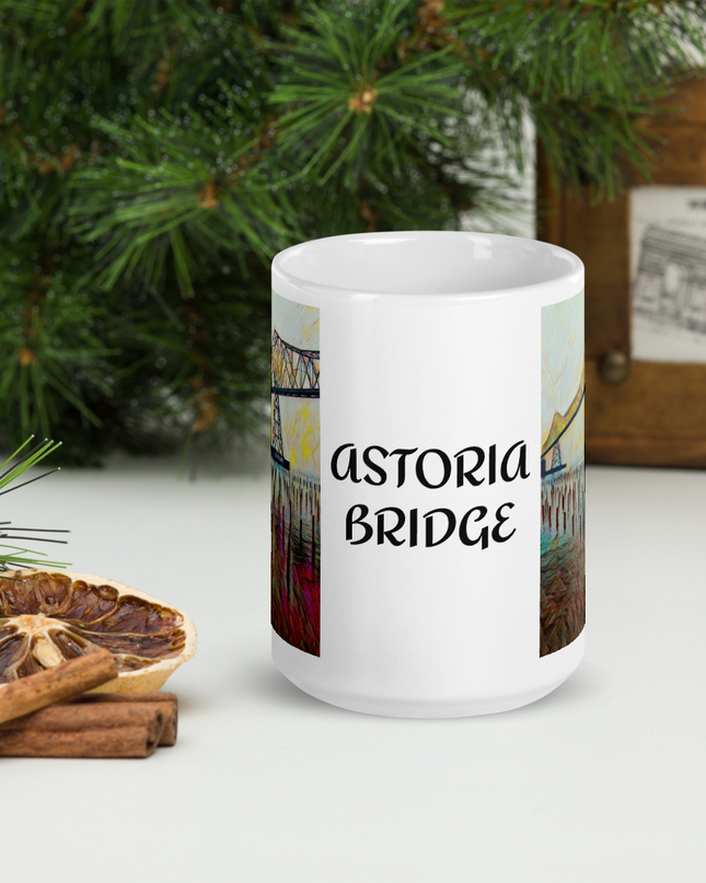 Astoria Bridge - White glossy mug