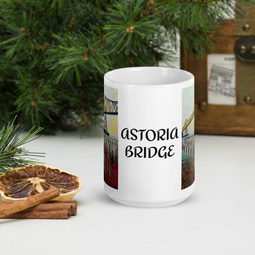 Astoria Bridge - White glossy mug