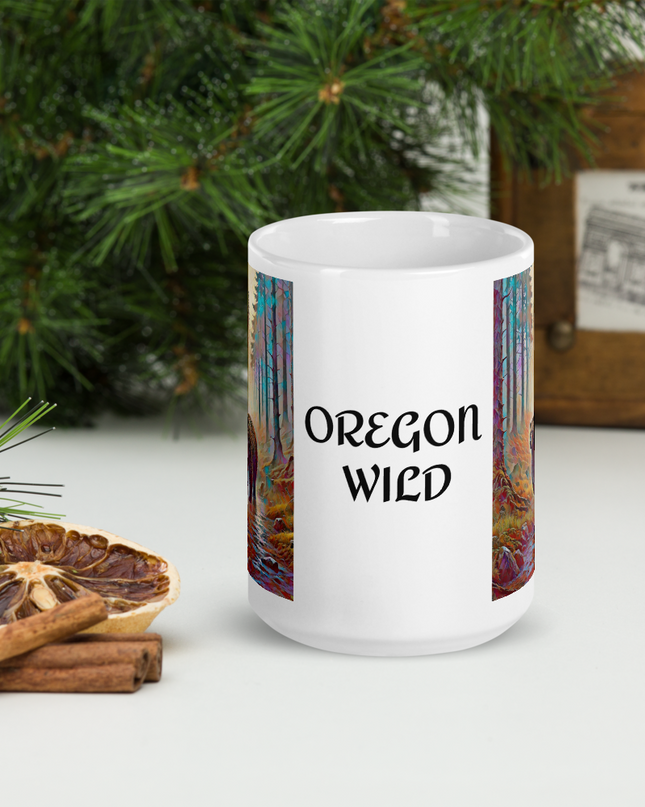 Wild Oregon - White glossy mug