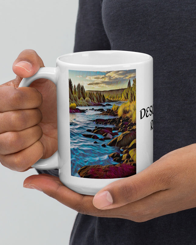 Deschutes River - White glossy mug