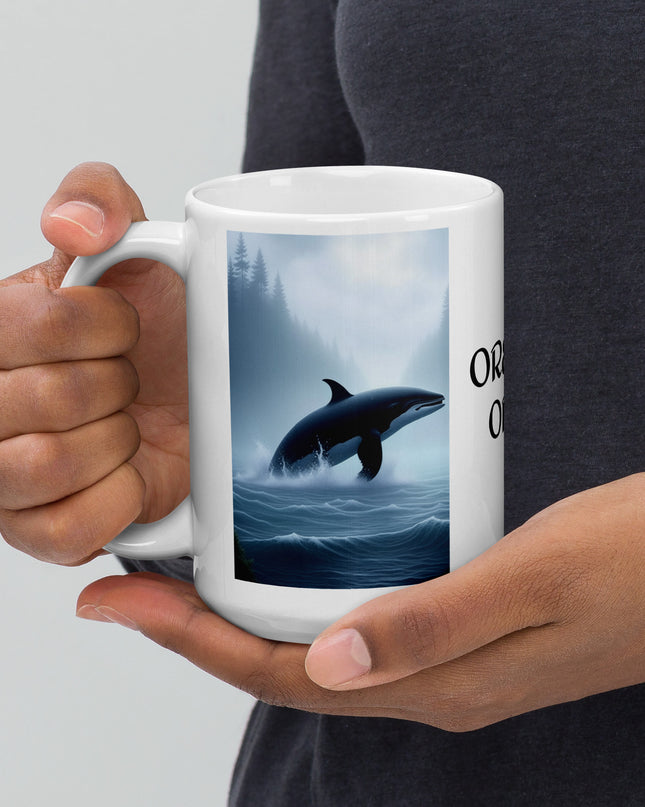 Oregon Orca - White glossy mug