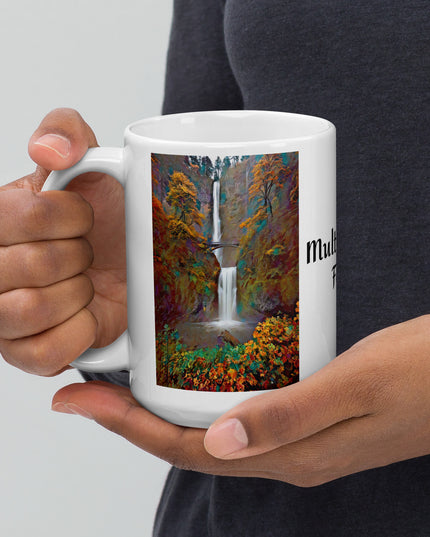 Multnomah Falls - White glossy mug
