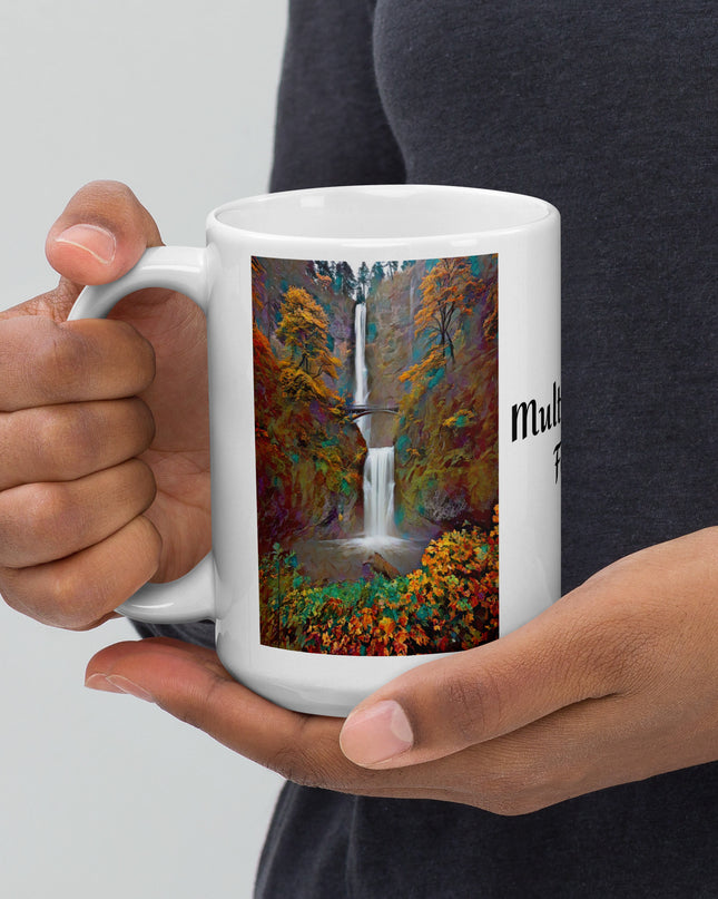 Multnomah Falls - White glossy mug