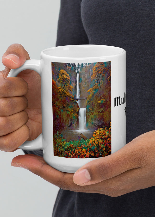 Multnomah Falls - White glossy mug
