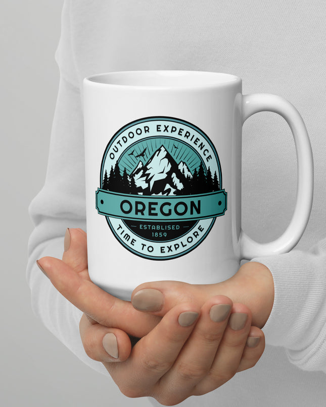 OREGON - OUTDOOR EXPERIENCE - White glossy mug