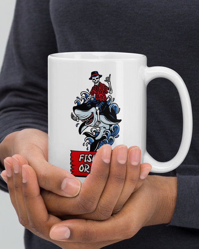 Fishing Oregon/ Get Your Limit - White glossy mug